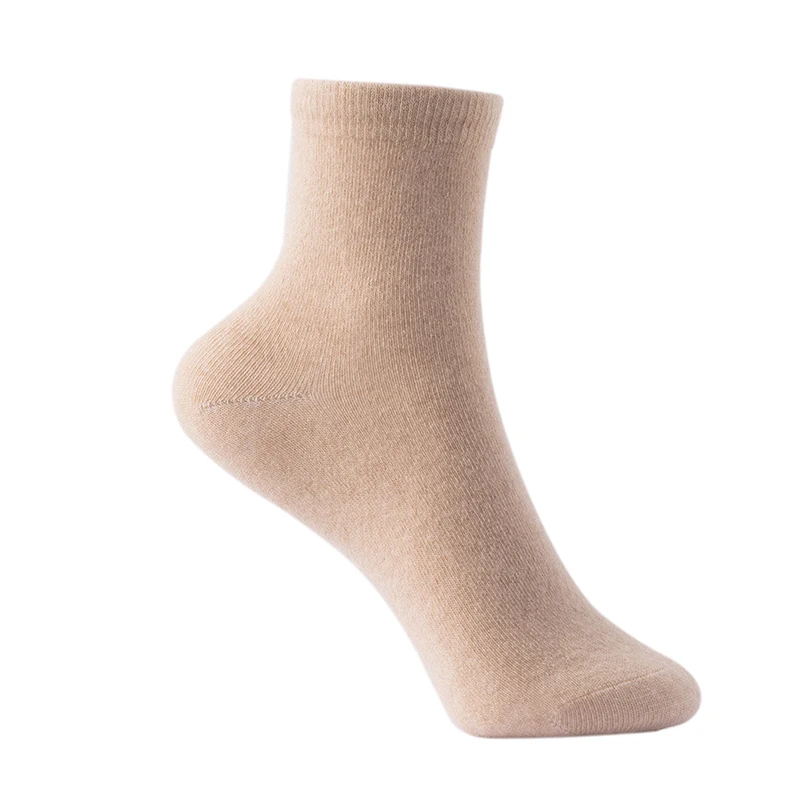 Cashmere socks Women 100% authentic pure cashmere mid-tube socks warm socks men\'s casual business high-end socks mid low sock