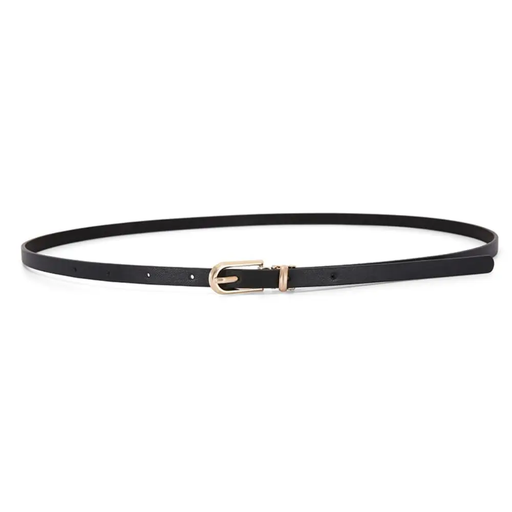 Ceinture en cuir PU pour fille, sangle de taille fine, réglable, en alliage, cadeau bonbons, document