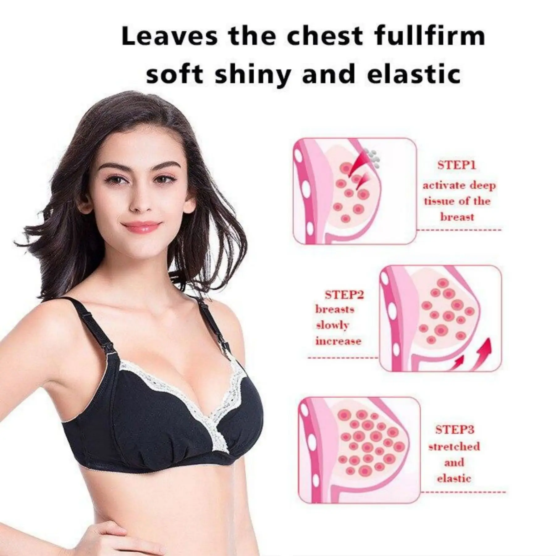 Women's quick breast enhancement jumpsuit essential oil increases chest circumference and amplifies chest massage