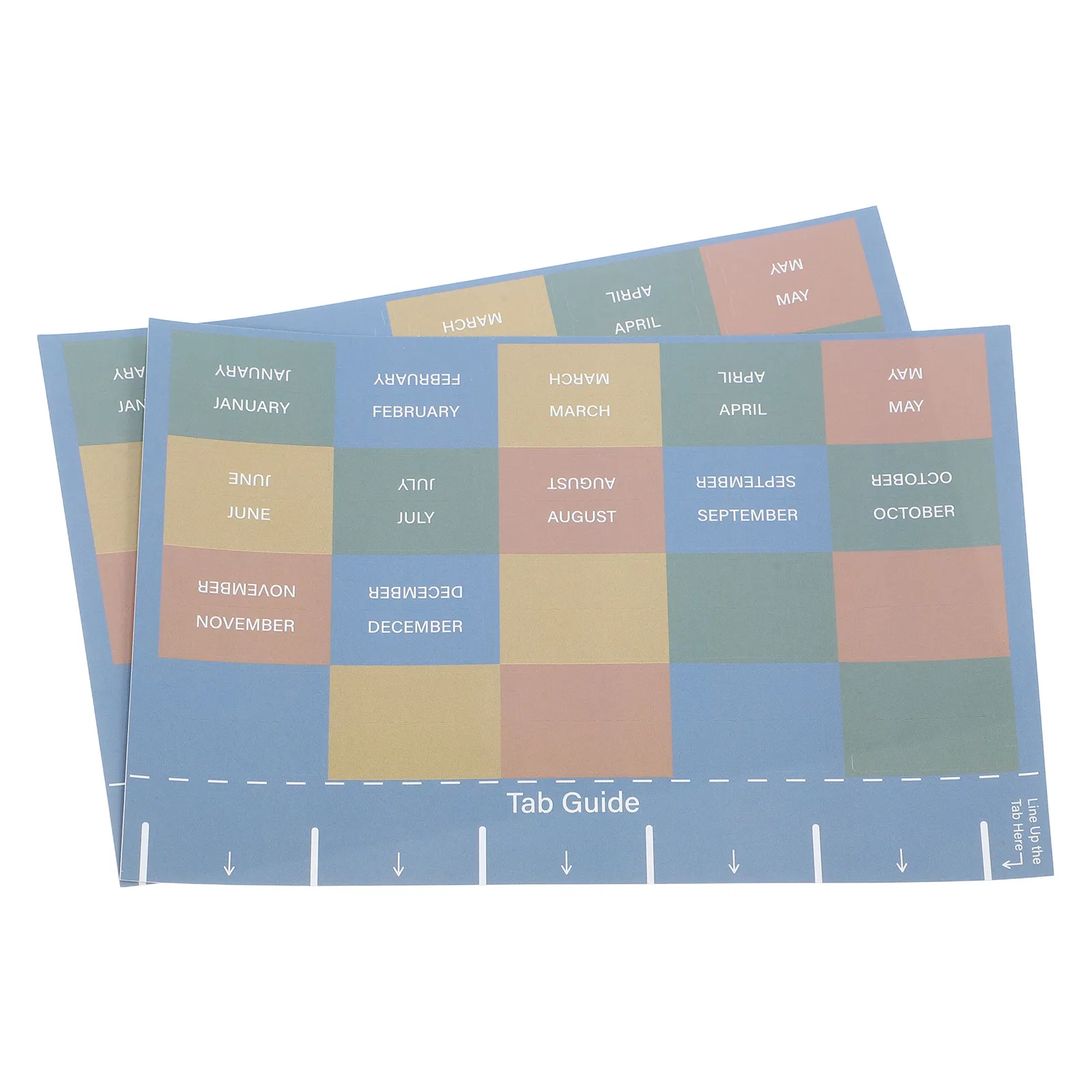 

2 листа самоклеящихся индексных стикеров-разделителей для ежемесячного планировщика, для организации работы в офисе, школе, для студентов, для ведения дневников и управления задачами