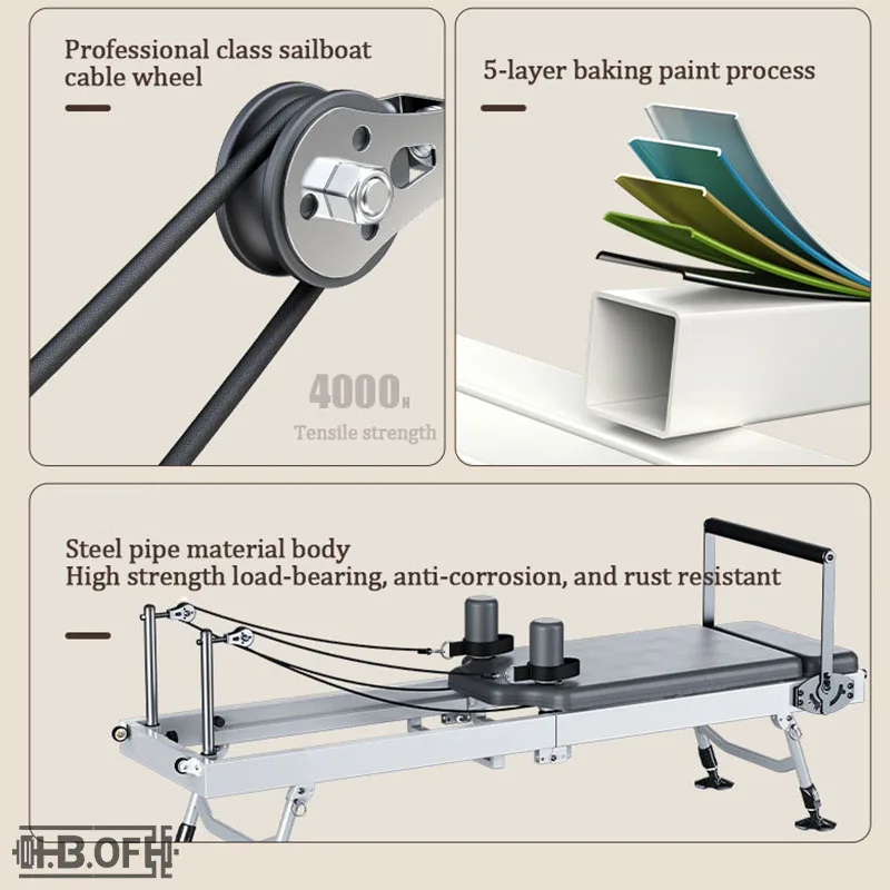 

Складная кровать для пилатеса для удобного хранения крупного оборудования дома, новая высококачественная кровать для пилатеса от фабрики-производителя.