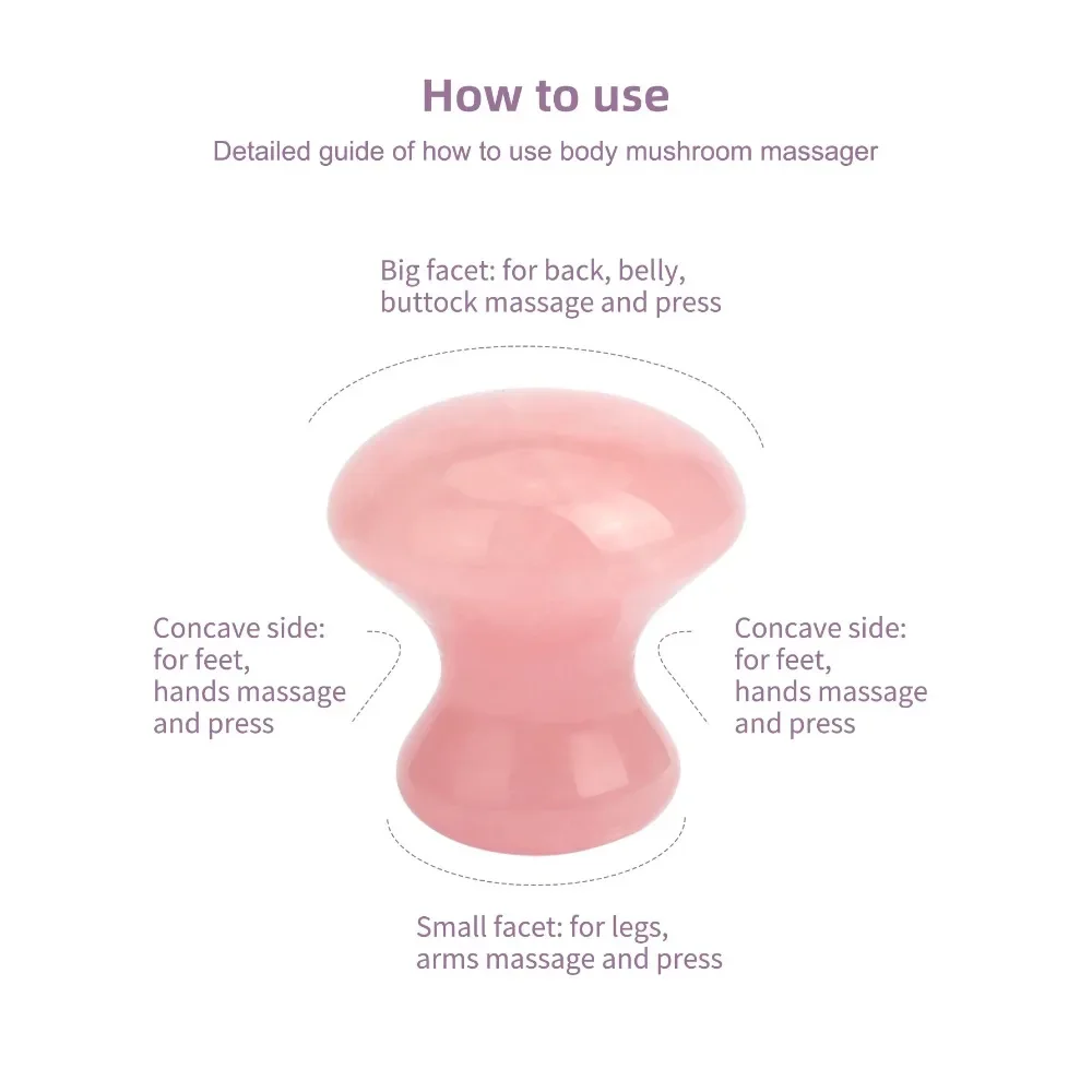 

Натуральная нефритовая доска в форме гриба Gua Sha - массажер для лица, спины и тела для ухода за лицом, инструмент для расслабления кожи для женщин