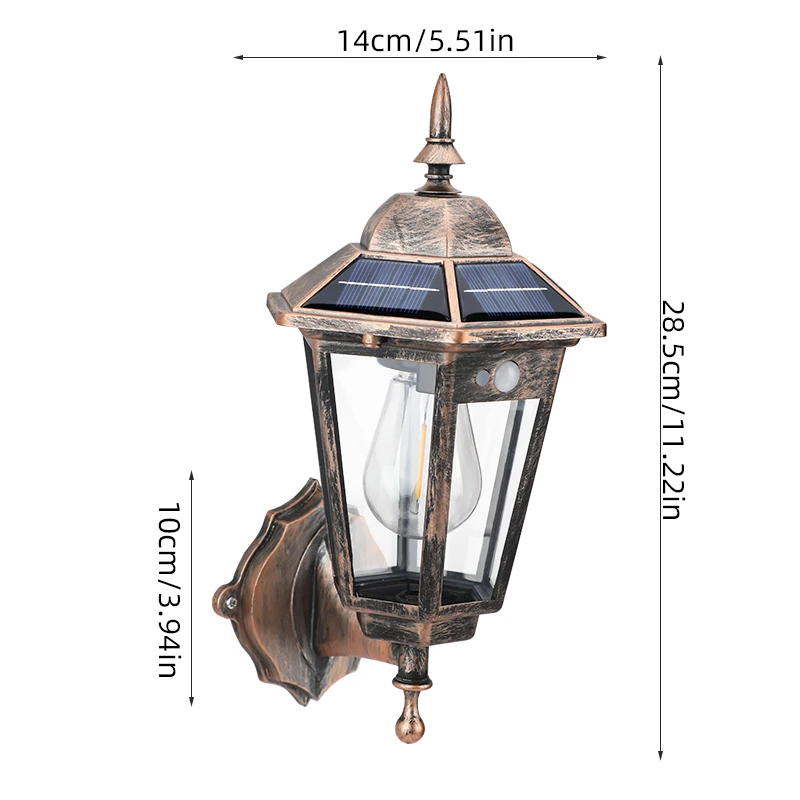 1PC Retro Landschap Solar Pathway Light Tungsten Filament Lampen Outdoor Tuin Straat Vloer Decoratieve Solar Tuin Led-verlichting