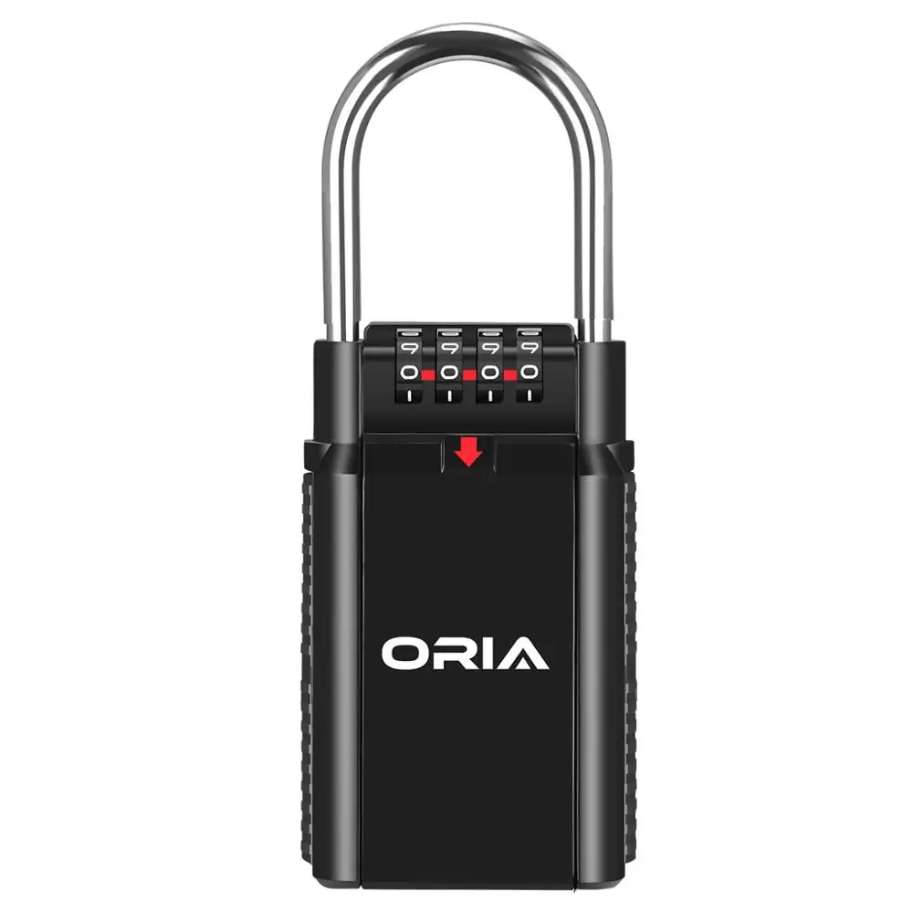 ORIA Key Safe Box Keys Storage Combination Lock Box Key Storage Lock Box 4-Digit Combination Lock Waterproof Indoor/Outdoor