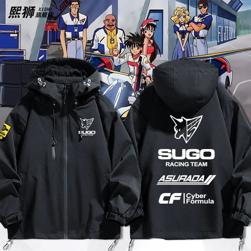 

Куртка SUGO Tee-in-One High nce Formula: ветрозащитная, повседневная, свободного кроя, из полиэфирного волокна, с длинными рукавами, с капюшоном