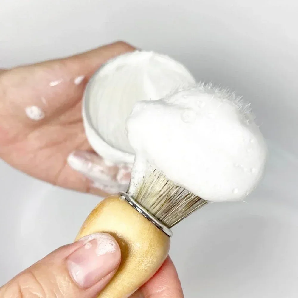 Organic Handmade Shaving Soap Bar, Gentle Foam Cleanser for Men, Refreshing & Smooth Daily Facial Shaving Care
