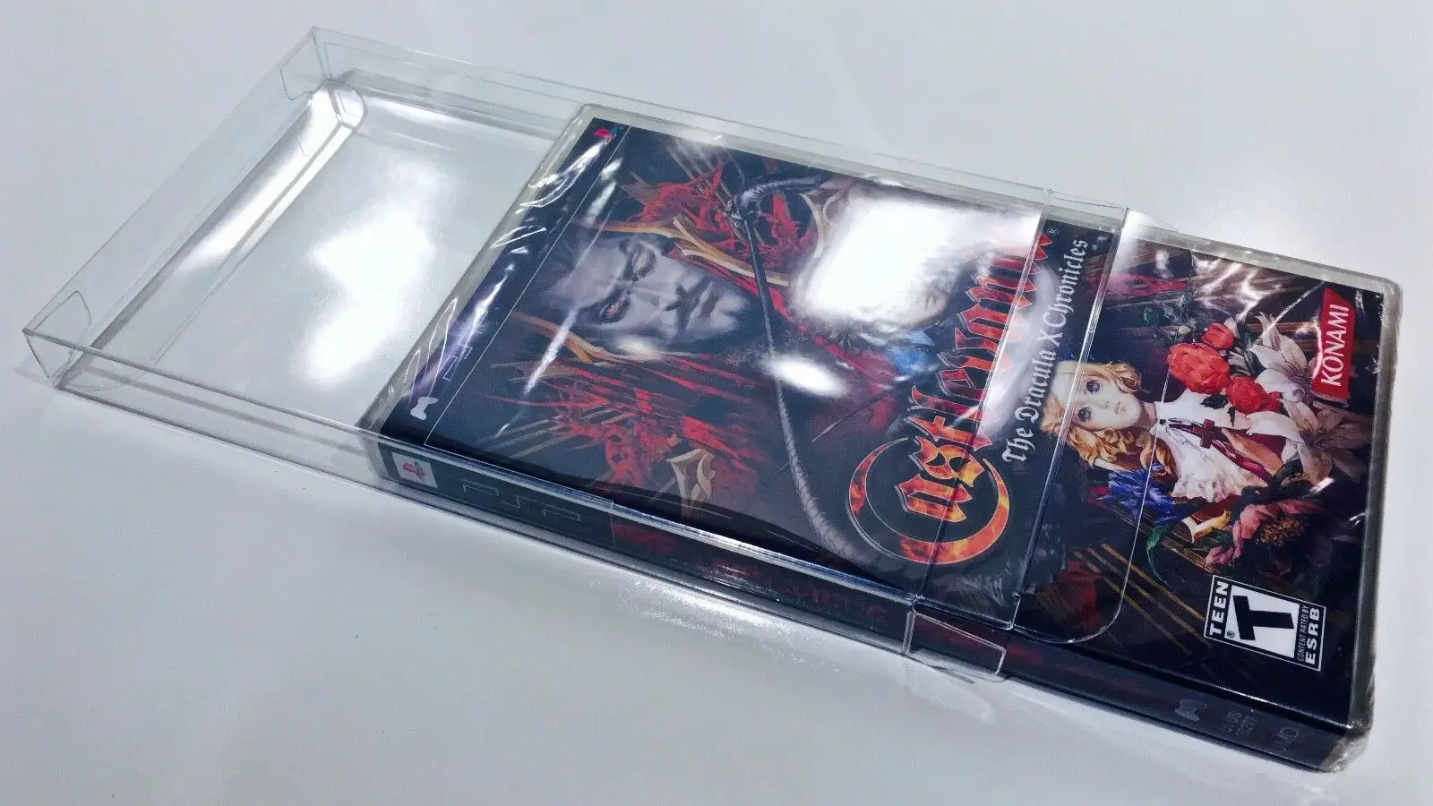 Protectores de caja para PSP PLAYSTATION, vitrinas personalizadas transparentes portátiles, 5 cajas