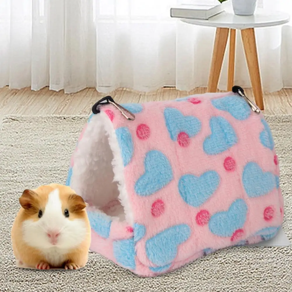 Fabric Plush Hamster House for Small Animals, Warm Hamster House, Guinea Pig Hideout, Rodent Hedgehog Bed, Small Animals, Winter