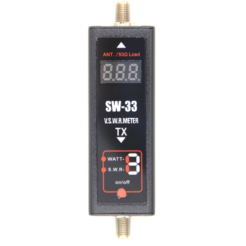 1Set SW-33 Mini Power SWR Meter VHF/UHF 100Mhz-520Mhz Portable Tester For Two Way Radio Antenna Tester Counter US Plug