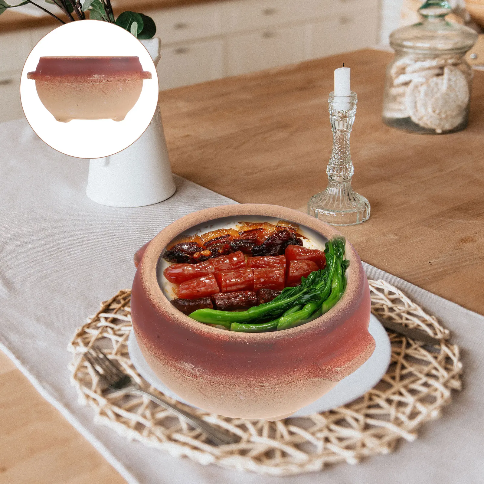 

Casserole High Temperature Resistant Pan Soup Stewpot with Lid Ceramics Noodle Cooking Hob Safe Oven Proof Dish Household