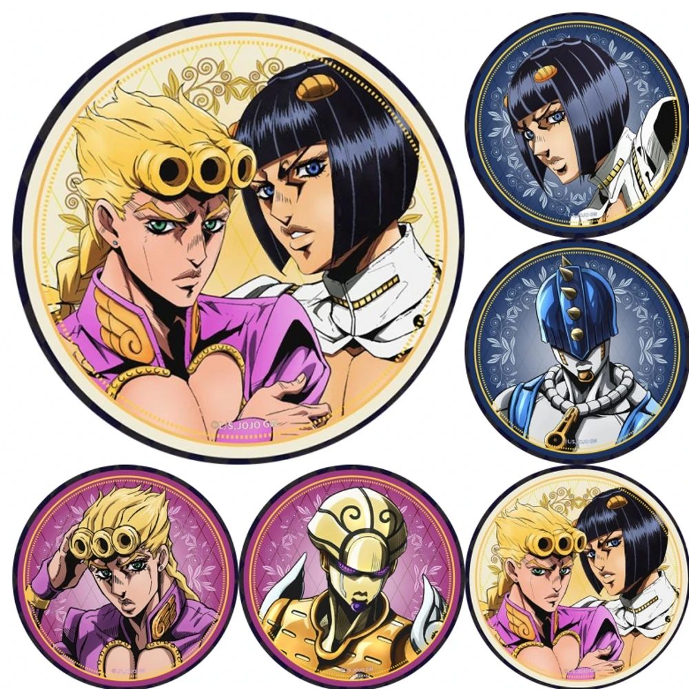 

58 мм аниме «Невероятные приключения ДжоДжо» Giorno Giovanna GIOGIO Bruno Buccellati косплей значок булавка SPTE жесть брошь ﻿ Про