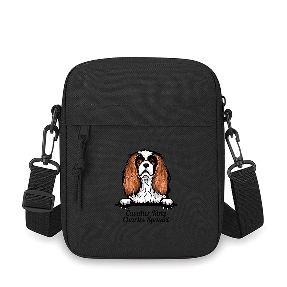 

Dog face,paws,Cavalier King Charles Spaniel Men Crossbody Bag Single Shoulder Women Cartoon Anime Film Printing Design Unisex
