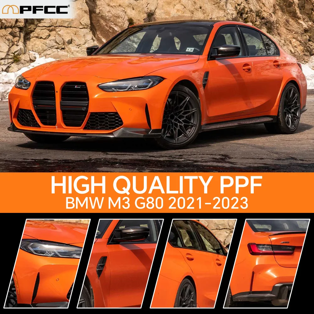 9Mil For BMW M3 G80 2021-2025 Anti-Scratch Paint Protection Film TPU Pre-cut PPF Car Clear Bra Resistant Invisible Repairable