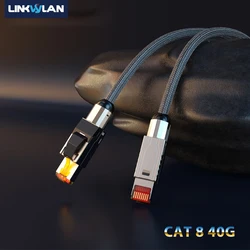 40G CAT8 PRE-TERMINATED CABLE CAT7 10G PRE-ASSEMBLED WITH FIELD CONNECTORS LSZH JACKET+NYLON BRAID