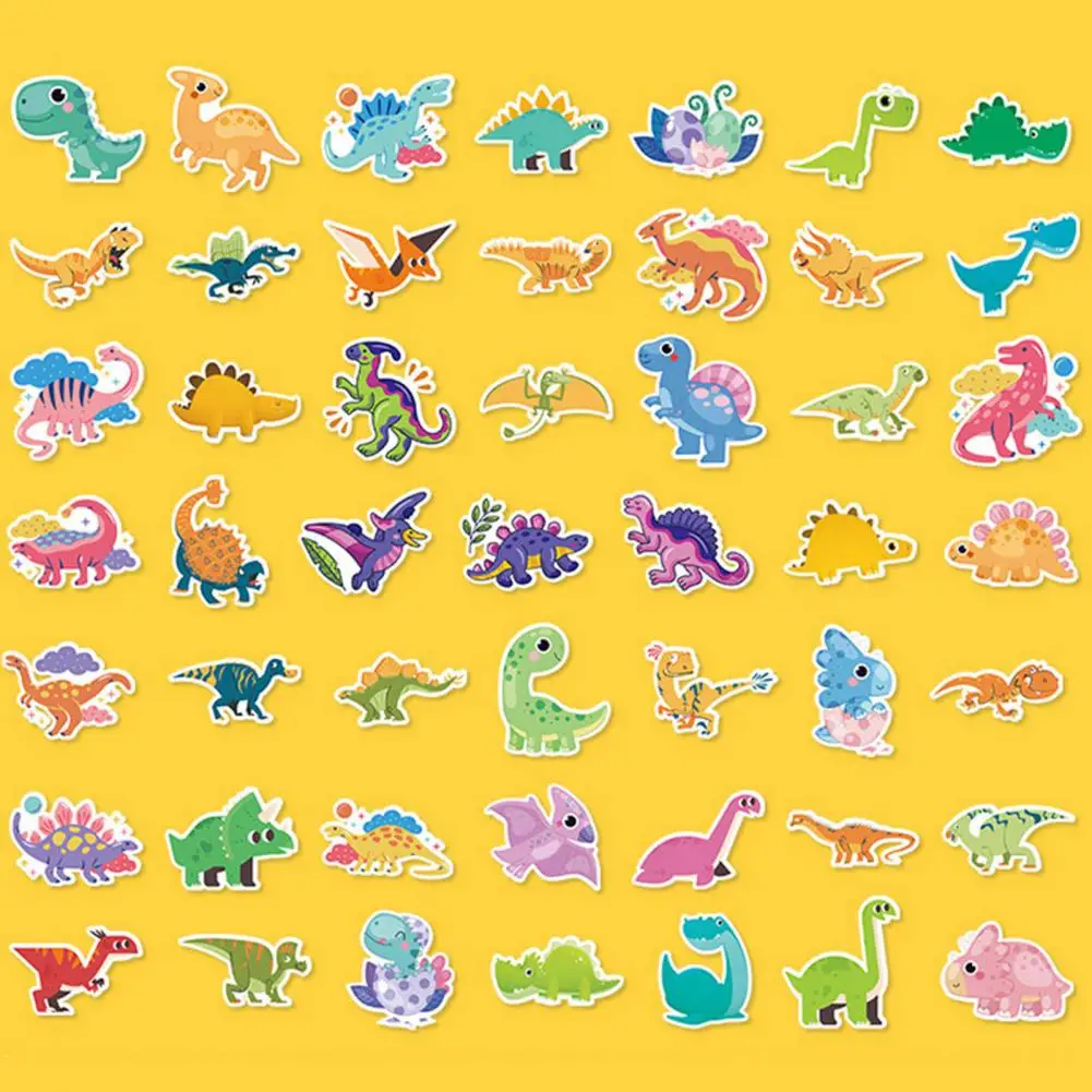 Waterproof Dinosaur Stickers 100pcs Waterproof Dinosaur Sticker Set for Skateboard Notebook Laptop Cute Cartoon for Kids