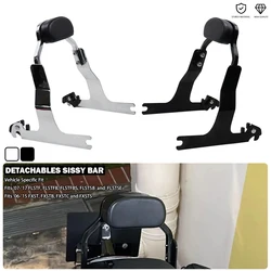 Mini Sissy Bar Detachables Passenger Backrest For Harley Softail Fat Boy Custom Cross Bones CVO Convertible Springer Night Train