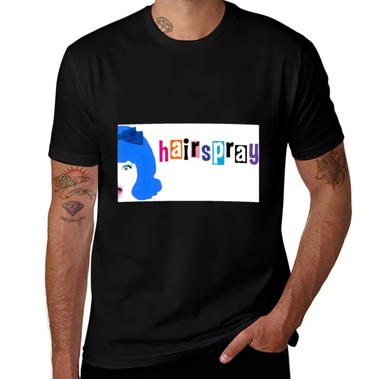

hairspray- T-Shirt vintage heavyweights Funny t-shirt men workout shirt