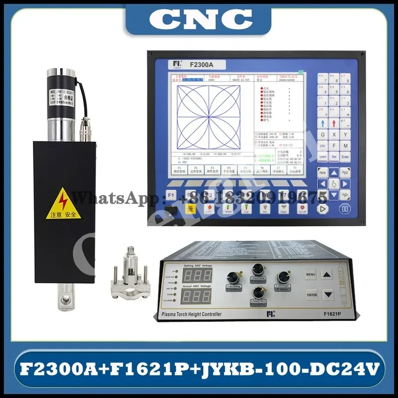 CNC 2axis F2300A Flame plasma cutting system  controller F1621 digital arc voltage height adjuster JYKB-100-DC24V Cyclmotion