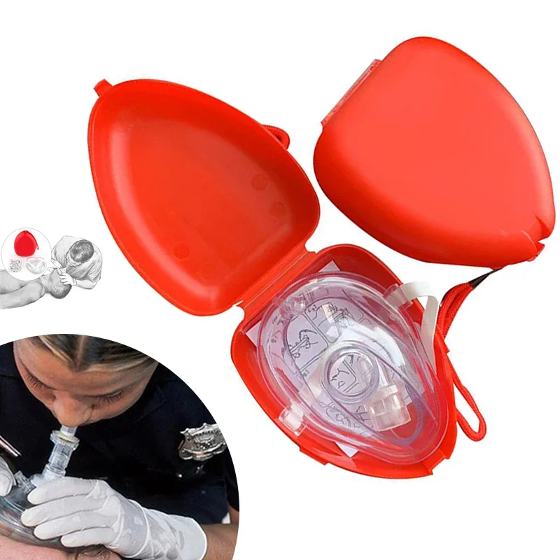 1pc Resuscitator Rescue Emergency First Aid Masks CPR Breathing Mask Mouth Breath One-way Valve Professional First Aid Tools