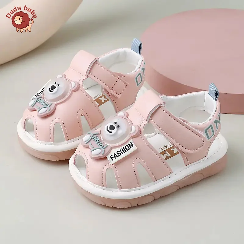 Hollow Bear Cute Children Fashion Casual Boys Sandals Kids Calling Shoes Summer Children's shoe sports shoe sandals walking shoe