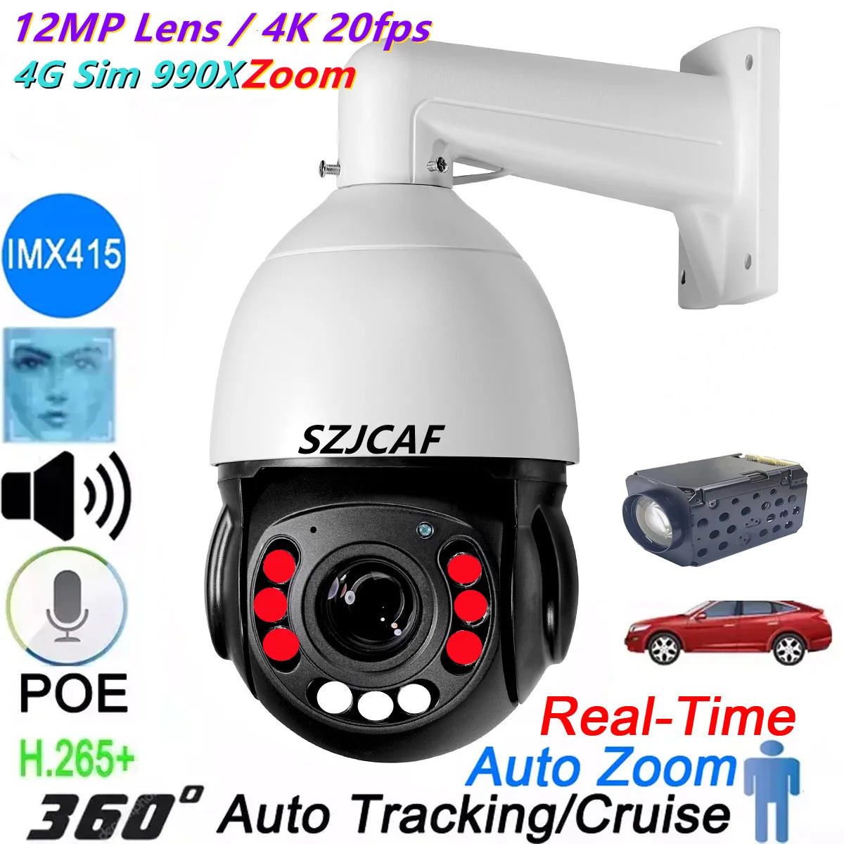 KVBRUI con tergicristallo Telecamera IP PTZ Poe 12MP 4K Wi-Fi for Esterni con Zoom Automatico, Scheda SIM 4G, Telecamera di sorveglianza CCTV da 8 MP(AU Plug,4G 8MP 4K ADD 128G KVBRUI con tergicristallo Telecamera IP PTZ Poe 12MP 4K Wi-Fi for Esterni con Zoom Automatico, Scheda SIM 4G, Telecamera di sorveglianza CCTV da 8 MP(AU Plug,4G 8MP 4K ADD 128G