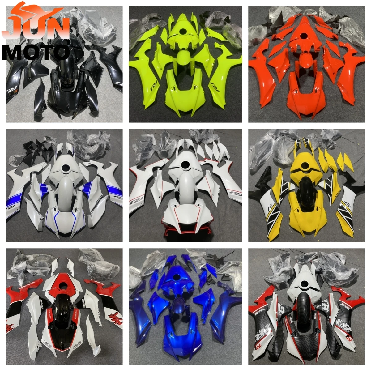 JUN Fit For Yamaha YZF R1 2020 2021 2022 2023 2024 2025 YZF-R1 New ABS Full Set Fairings Painted Bodywork Motorcycle Fairing Kit