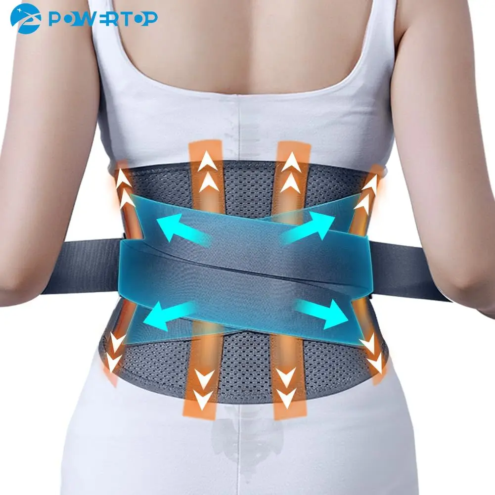 

Пояс для поддержки спины для мужчин, поясничный поддерживающий пояс для боли в пояснице для женщин, легко надеваемый металлический пояс для поддержки поясницы