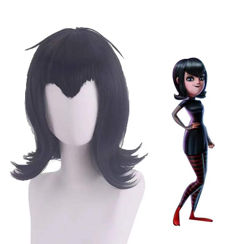 Mavis The Daughter Of A Vampire From Hotel Transylvania Black Medium-length Animated Curly Cosplay Wig