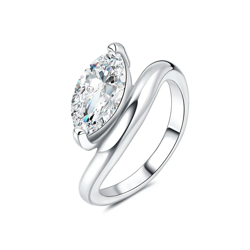 

Кольца из 100% стерлингового серебра S925, 2 карата, огранка маркизы, цвет D, кольца с муассанитом для женщин и мужчин, покрытие 18 карат, подарок на годовщину