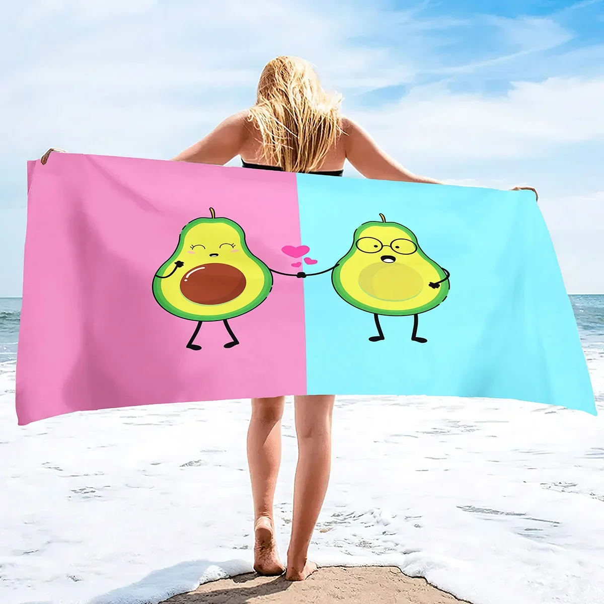 

Avocado Beach Towels,Outdoors Pool Microfiber Towel Soft Fluffy and Super Absorbent Sand Free Quick Dry Lightweight Bath Towels