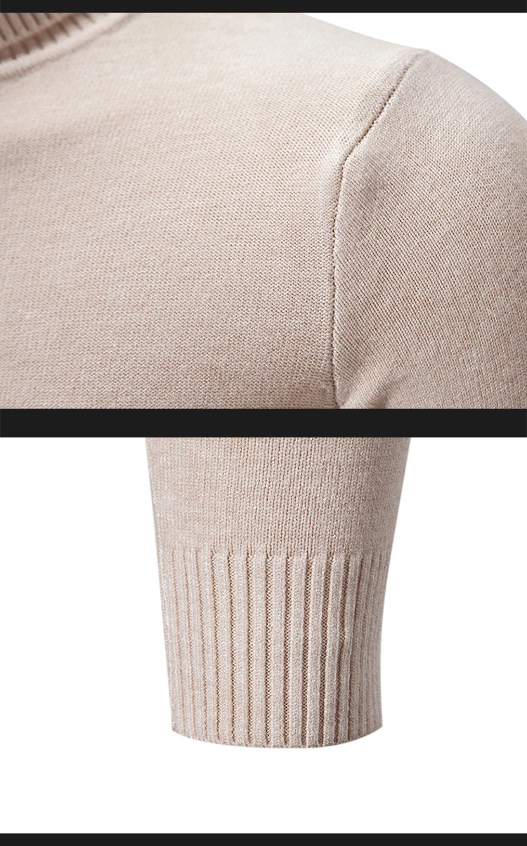 Neue Herbst Winter Designer Mode Hälfte Rollkragen Gestrickte Pullover Hohe Qualität Mens Casual Einfarbig Warme Frauen Pullover – Detail 19