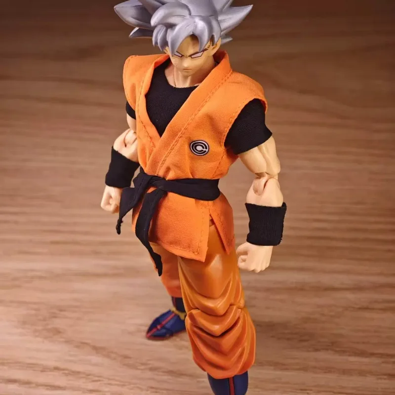 Shf 1/12 Scale Goku Daoist Robe Orange Blue Uniforms Dragon Ball Series Figures Training Suit Goku Clothes Accessories Toy - view 5