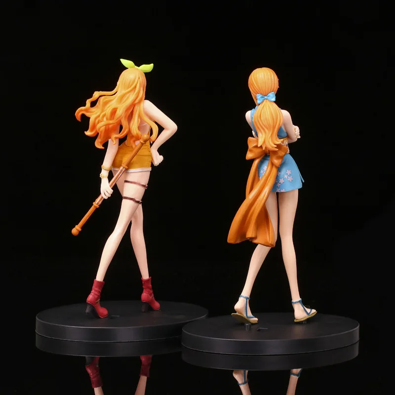 One Piece Nami Anime Figura, Estatueta Gato Ladrão, PVC Estátua Modelo Bonecas, Ornamento Colecionável Quarto, Crianças Brinquedos Presentes, 17cm