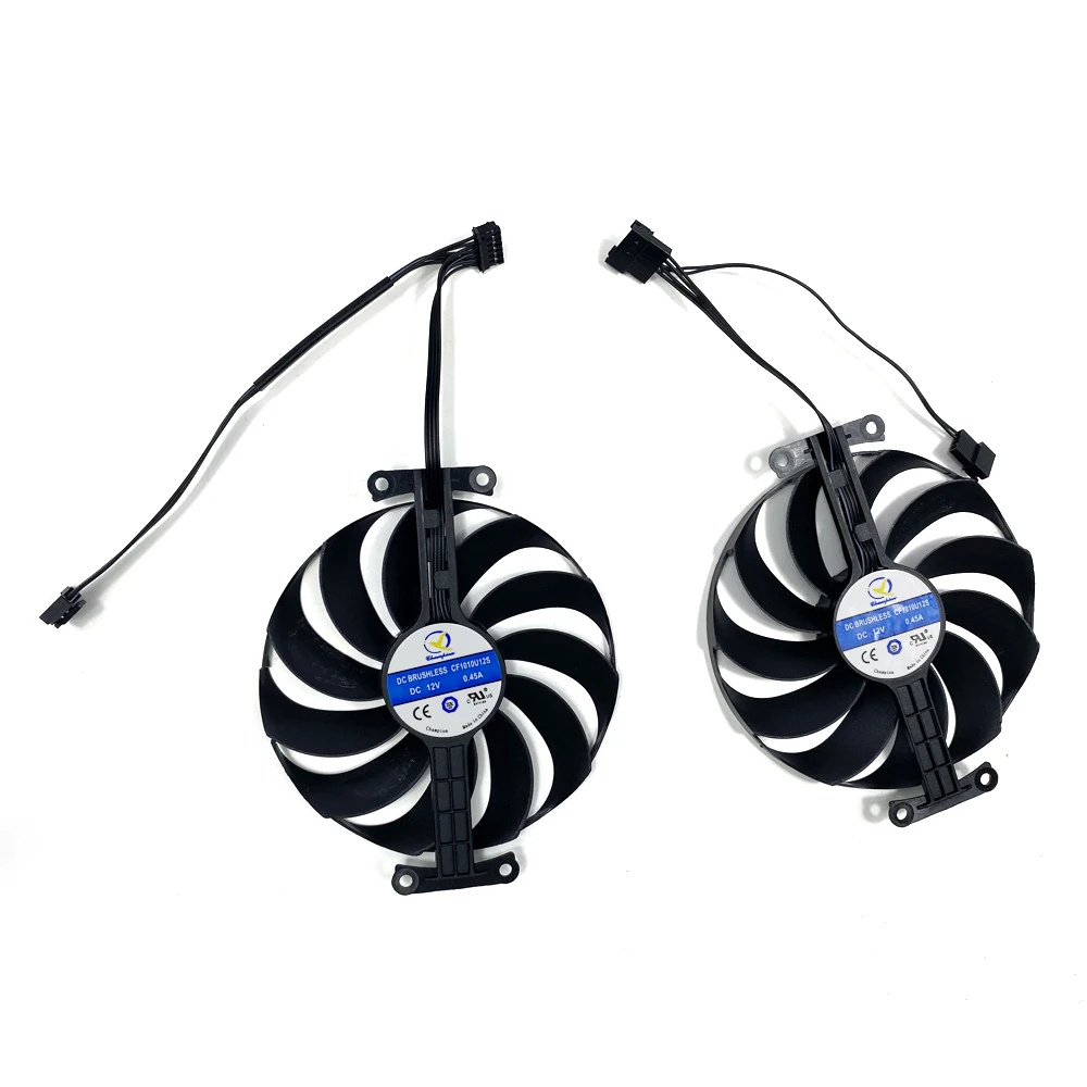 2PCS Cooling Fan 95MM 7PIN T129215SU FDC10U12S9-C CF1010U12S RTX3060 Ti GPU FAN For ASUS RTX 3060 Ti 3070 3060Ti Graphics Fans