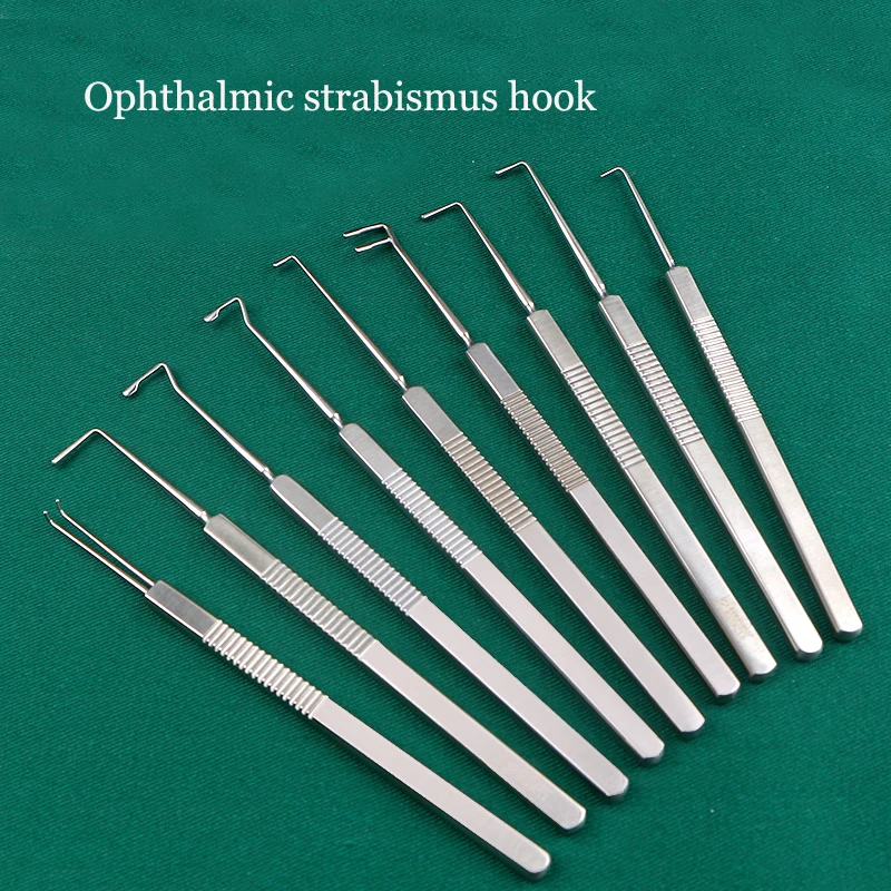 Stainless steel eye strabismus hook Eye retractor perforated non-perforated microscopic instrument Ophthalmic instrument tool