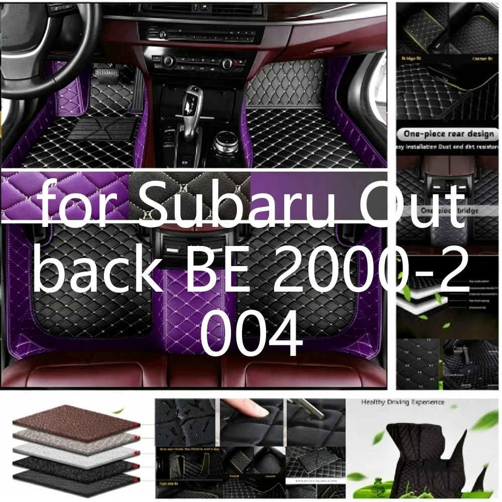 Tapis de sol de voiture de qualité supérieure pour Subaru Outback BE 2000-2004, 5 places, en cuir PU, imperméables, antidérapants, protection contre toutes les intempéries, doublures de sol intérieures pour voiture, 9214