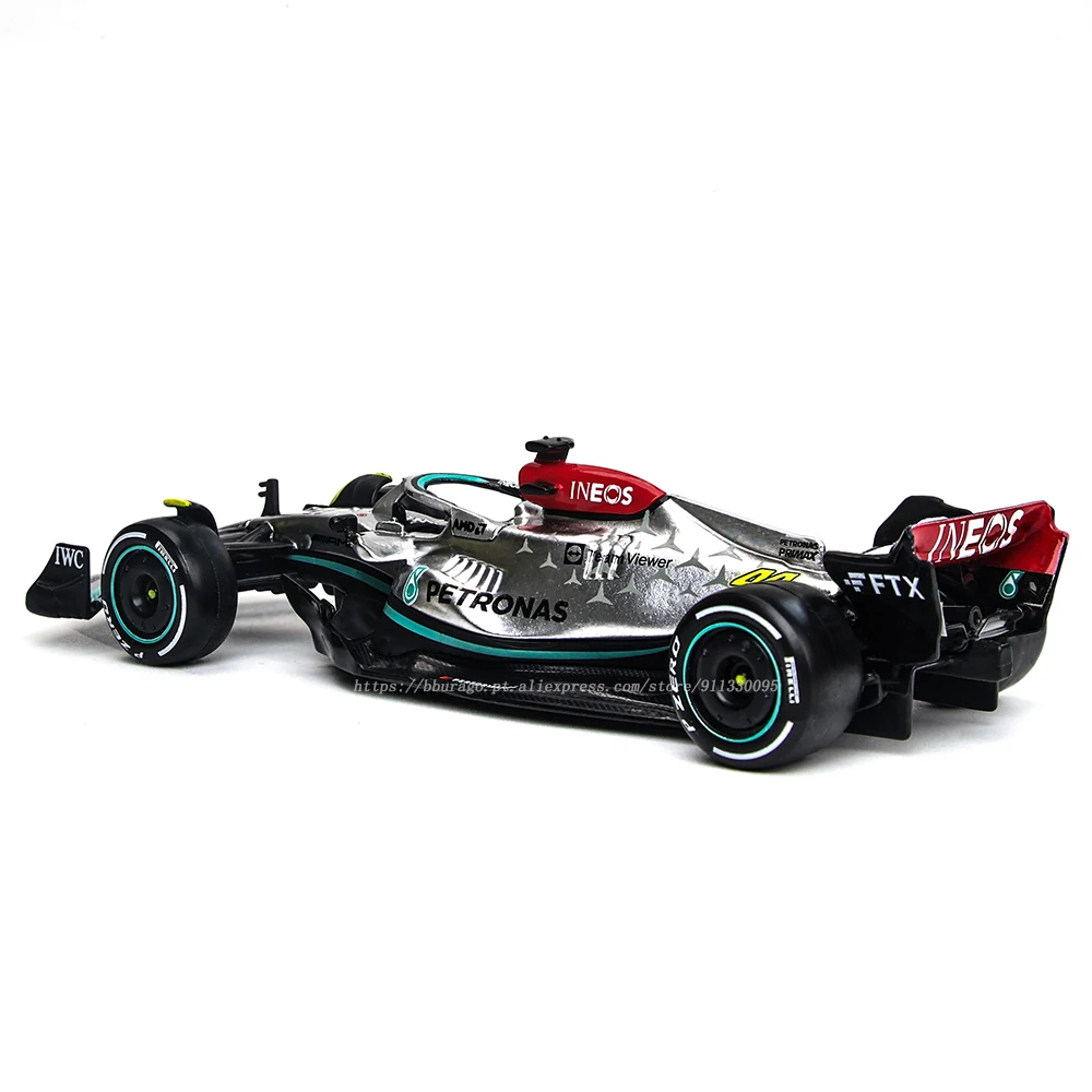 Bburago 1:43 2022 F1 Mercedes-AMG Team W13 #44 Hamilton #63 Russell Alloy Luxury Vehicle Diecast Cars Model Toy