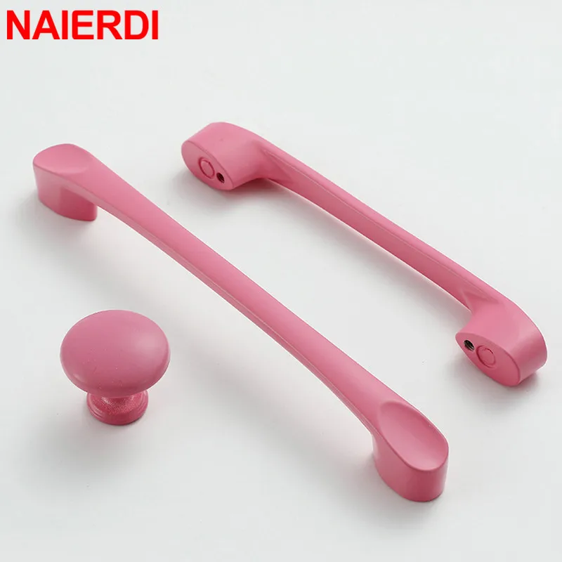 NAIERDI Color Children Cartoon Cabinet Handle Aluminium Alloy Drawer Wardrobe Handle Garden Door Handle Furniture Handles