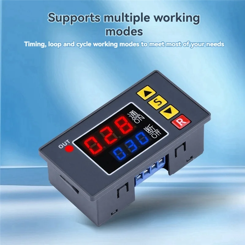 A72Z T3231 Programmable Time Controller Dual LED Display Digital Relay Time Delay Switch
