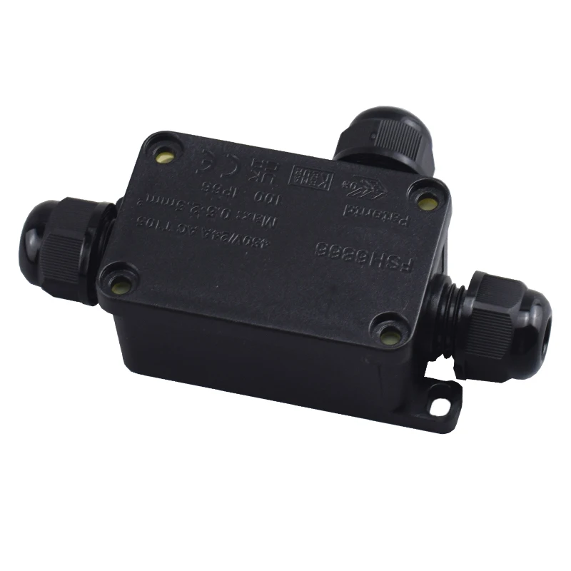 3 Way Outdoor Waterproof IP66 Electrical Cable Wire Connector Junction Box With Terminal 450V Junction Box for Led Light