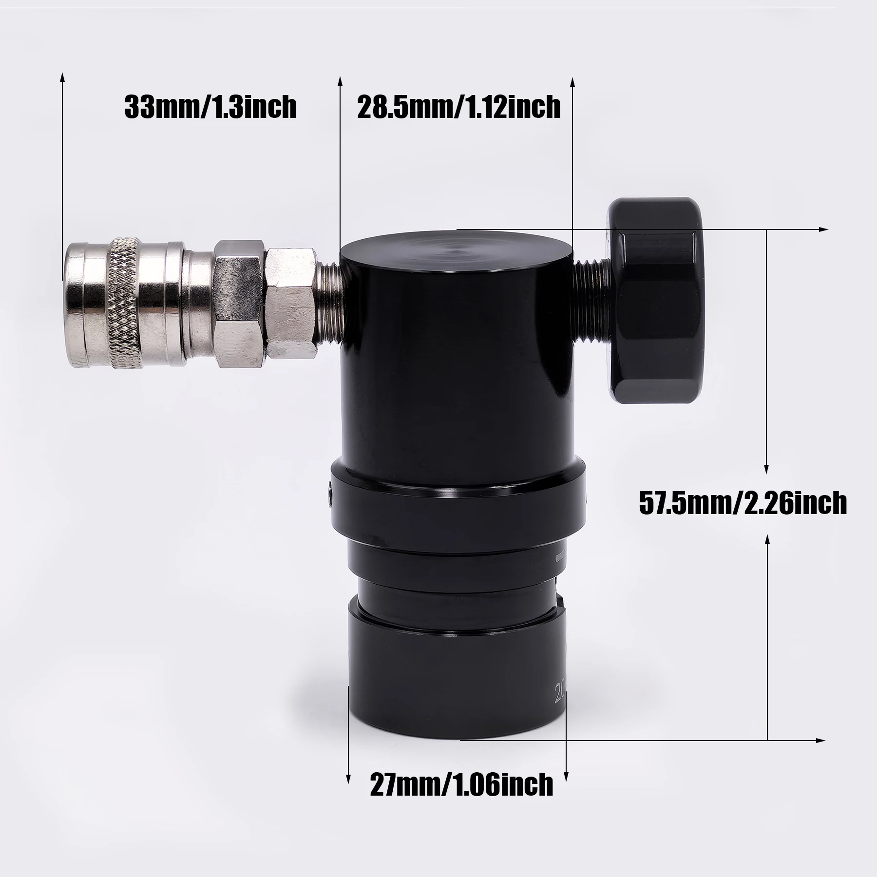 Mr Gen 2 Micro Regelaar Instelbaar Met Ons 2202 Vrouwelijke Adapter Output 20psi Tot 200psi Hogedruk Luchtklep Zacht