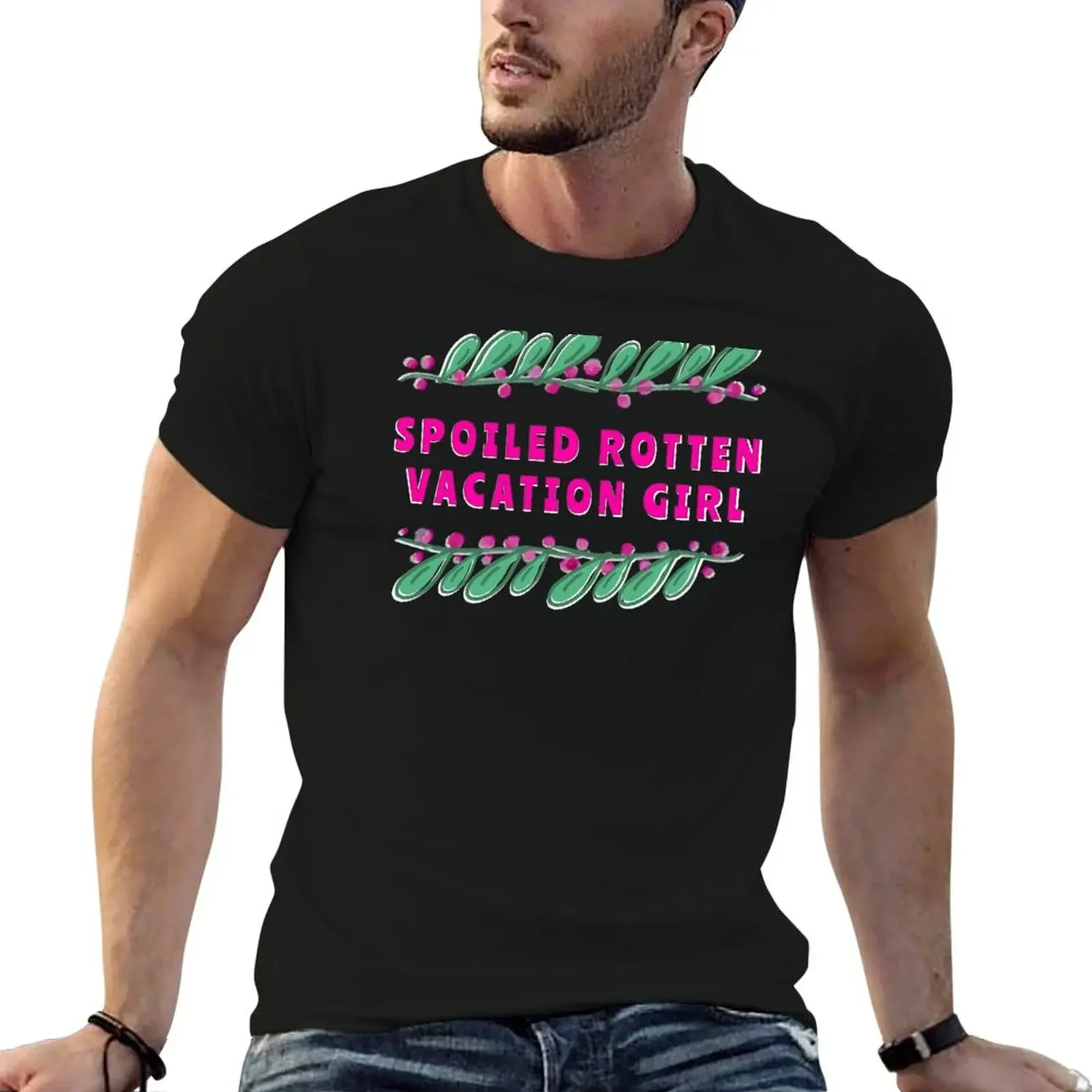 Spoiled Rotten Vacation Girl T-Shirt oversizeds essential t shirt tops anime tshirt black t-shirts for men