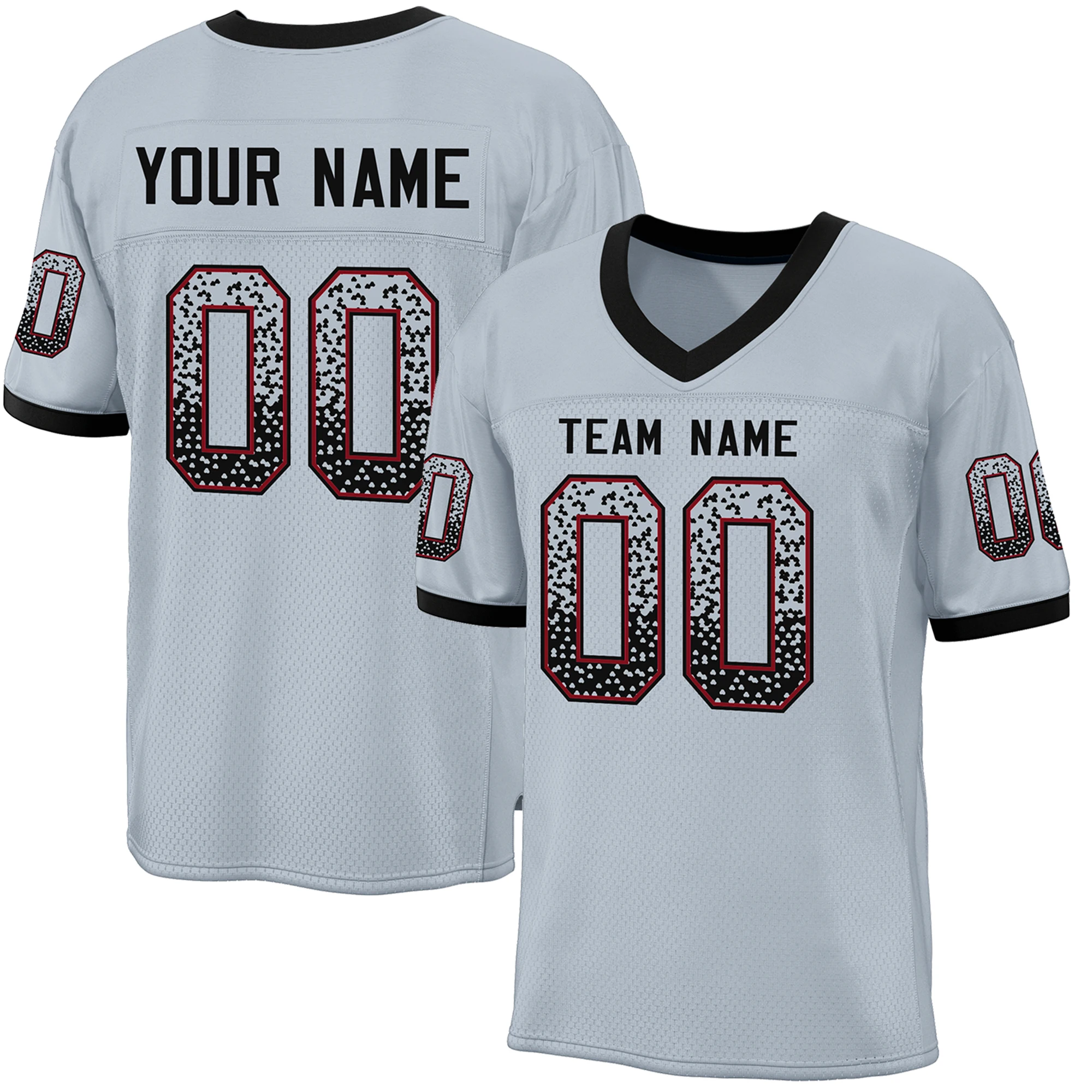 Custom Football Jersey Personalized  Name Number Mesh Breathable Shirt Football Uniform Adult Youth S-6XL