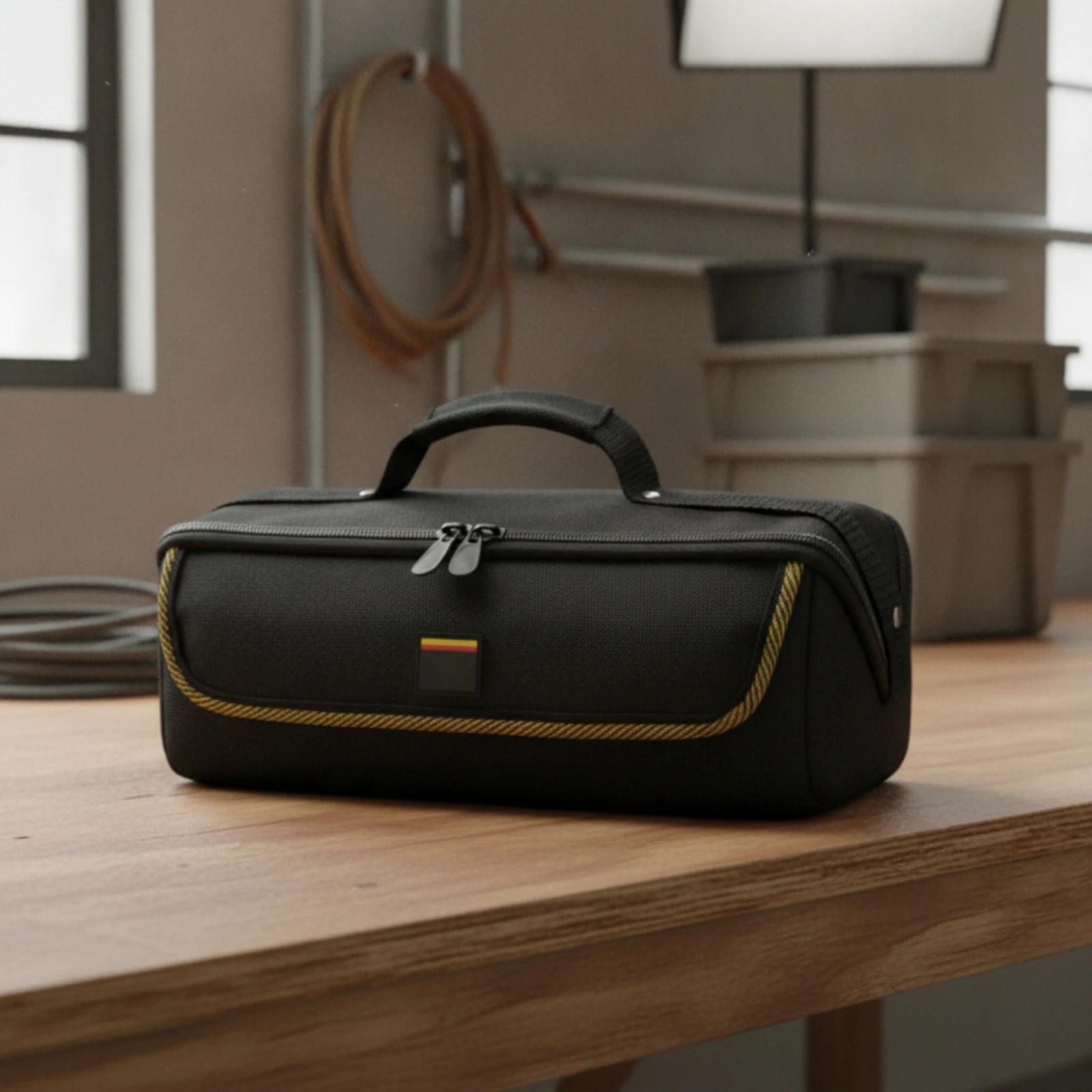 Electrician's Tool Bag Two-Way Tool Bag with Pockets Portable Expandable for Electricians, Job Sites, Home Repairs