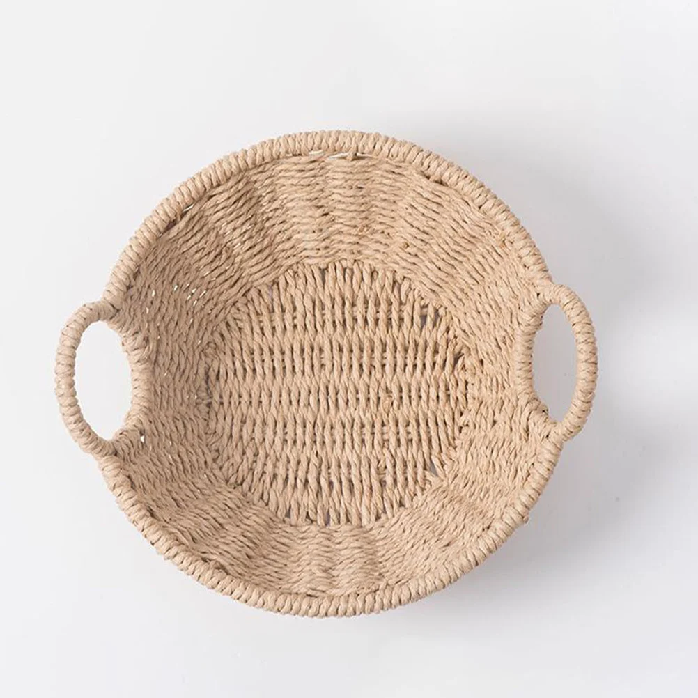 

Kitchen Storage Basket with Handle Large Capacity Fruit Vegetable Bread Holder for Home Rv Tabletop Organization Onion Potato