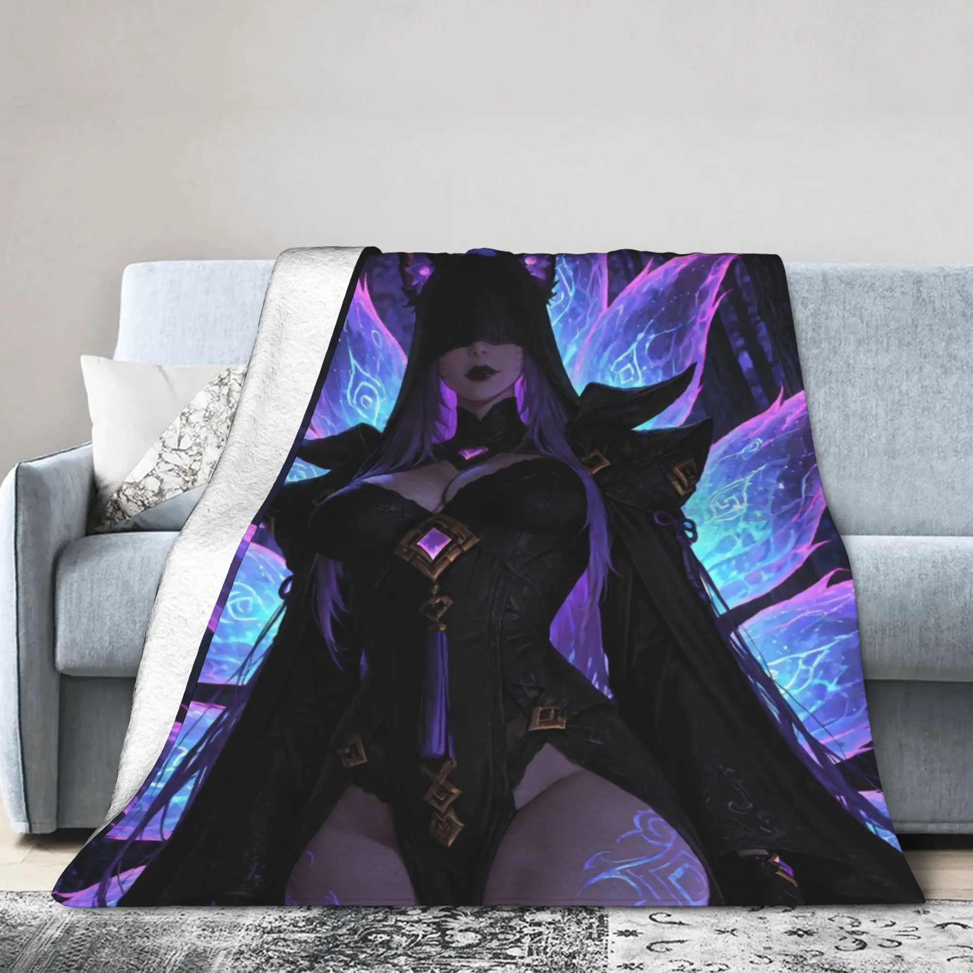 

World of Warcraft Sylvanas Windrunner Plush Blanket Students Flannel Throw Blanket For Home Decor Soft Warm Bedspread Gift
