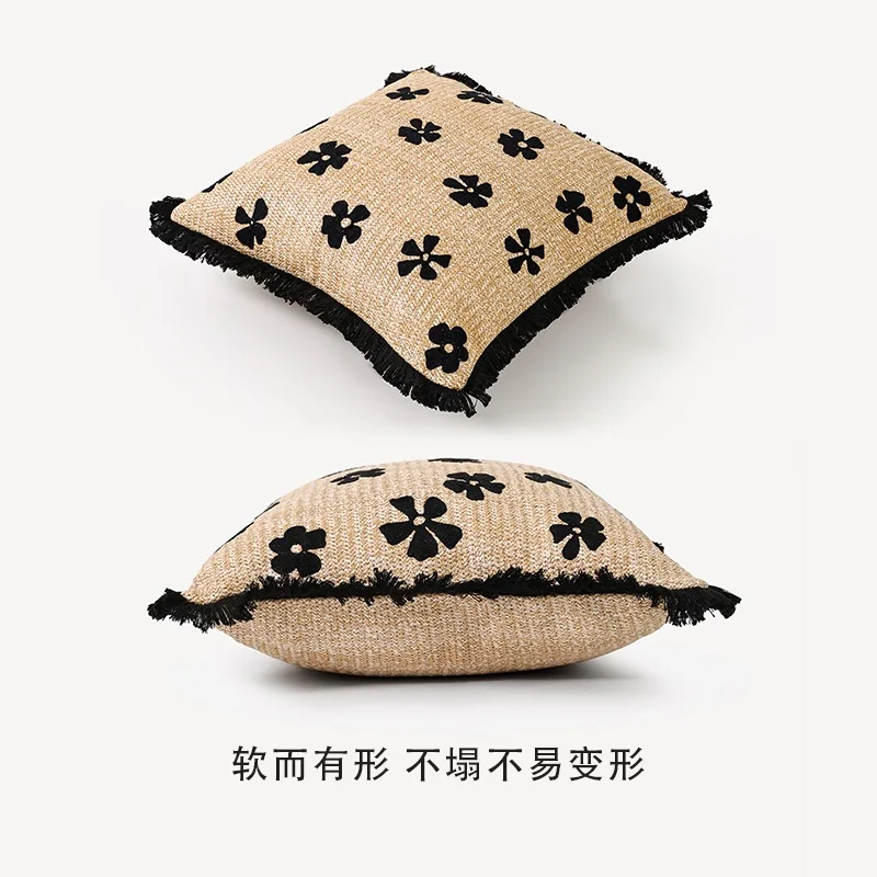 Square sofa pillowcase does not contain core, living room light luxury high-end woven pillow