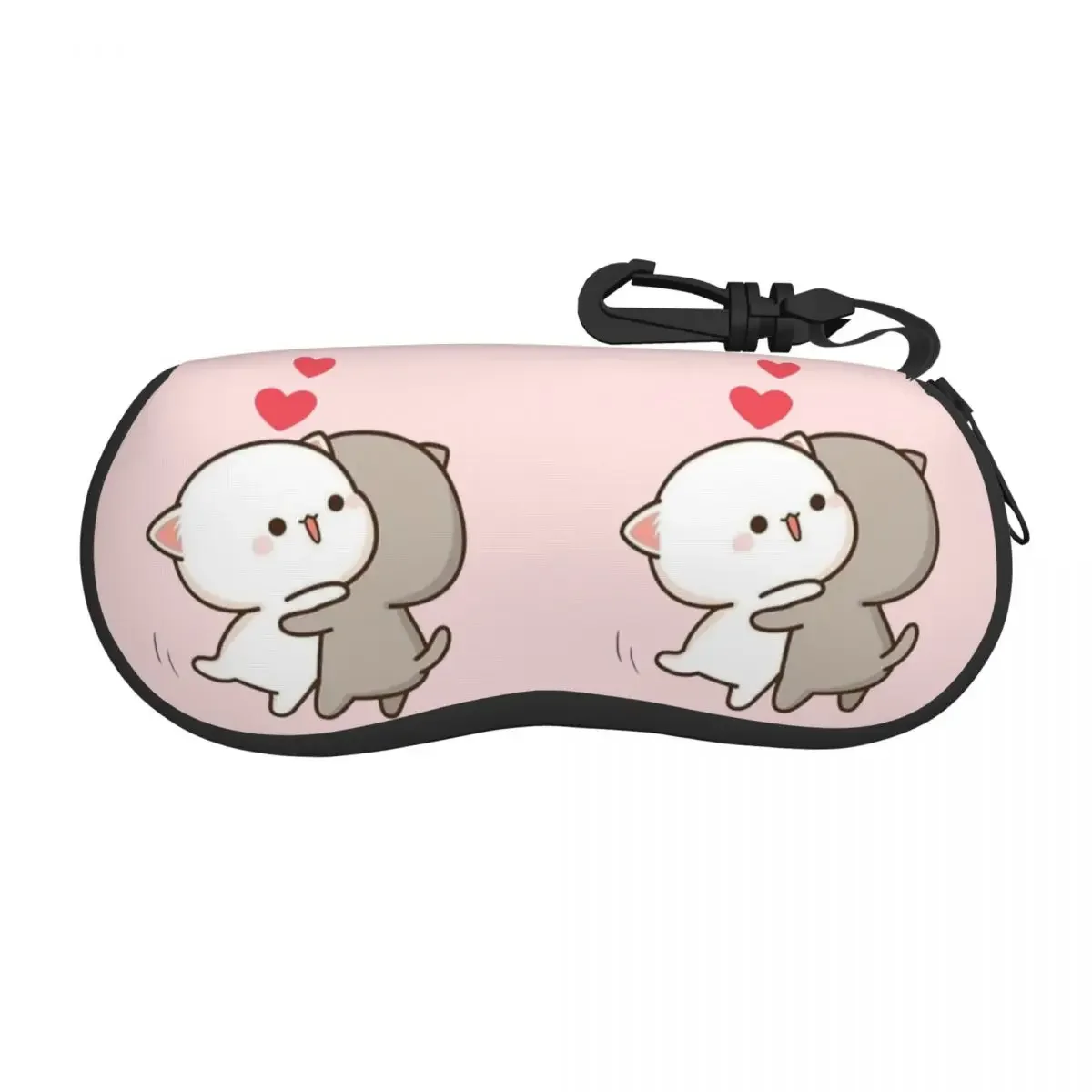 Cute Mochi Peach Cat And Goma Love Eyeglass Glasses Case Men Women Soft Sunglasses Protective Box