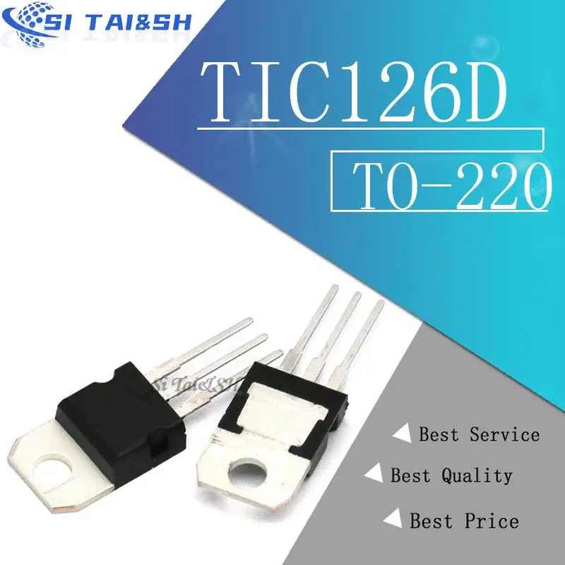 10PCS  TIC126D 8A 600V TO-220  integrated circuit