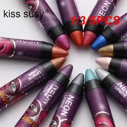 1/3/5PCS In 1 Pearlescent Eyeshadow Lipstick Stick Pencil Waterproof Glitter Matte Eye Shadow Makeup Pigment Silkworm Eyeshadow